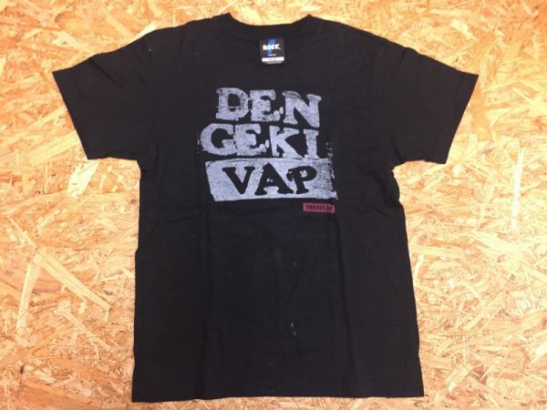 DENGEKI 電撃VAP パンク ロック バンド フェス OGRE YOU ASSHOLE eastern youth coldrain 半袖Tシャツ メンズ S 黒_画像1