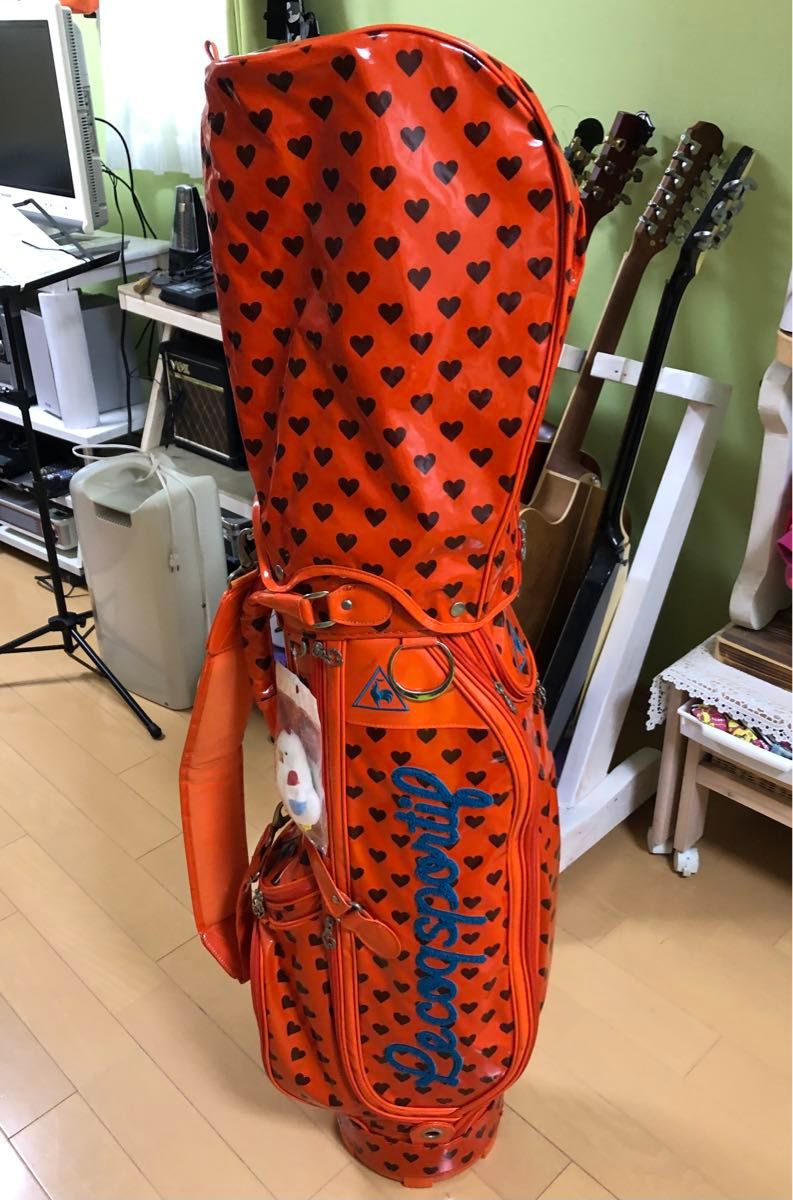 Lecoq sportif/ルコックスポルティフ キャディバッグ【オレンジ Lecoq sportif/ルコックスポルティフ キャディバッグ【オレンジ
