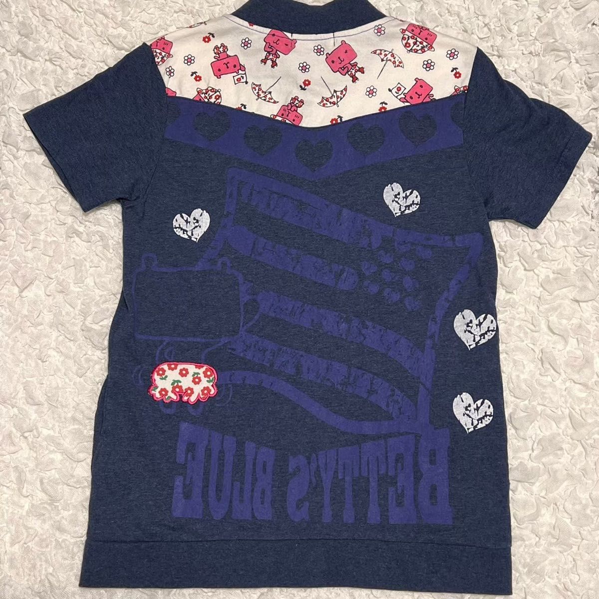 稀少betty's blue べティーズブルー 中綿スタジャン 9号 M Y2K 価格相談× BETTY'S BLUE 半袖パーカー Y2K 平成レトロ 古着