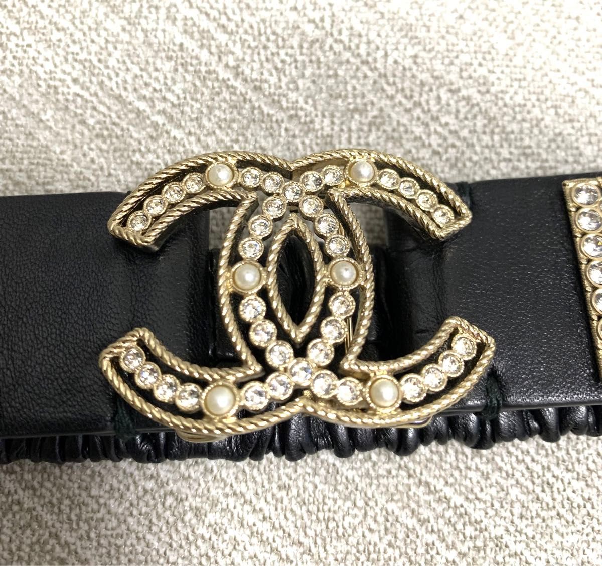 シャネル CHANEL ベルト ゴムベルト ココマーク ロゴマーク シャネル CHANEL ベルト ゴムベルト ココマーク ロゴマーク