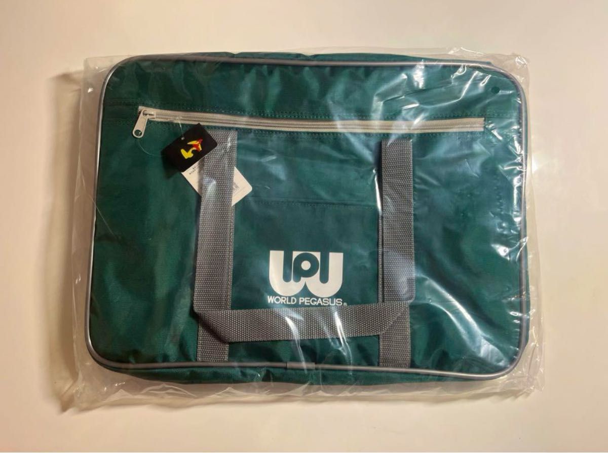 新品未使用】ワールドペガサス スクールバッグ 緑 ワッペ スクバ 新品未使用】ワールドペガサス スクールバッグ 緑 ワッペ スクバ