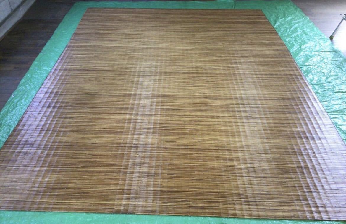 168】引取り限定 絨毯 竹ラグ 竹カーペット 261×352 大きめ アジアン 168】引取り限定 絨毯 竹ラグ 竹カーペット 261×352 大きめ アジアン