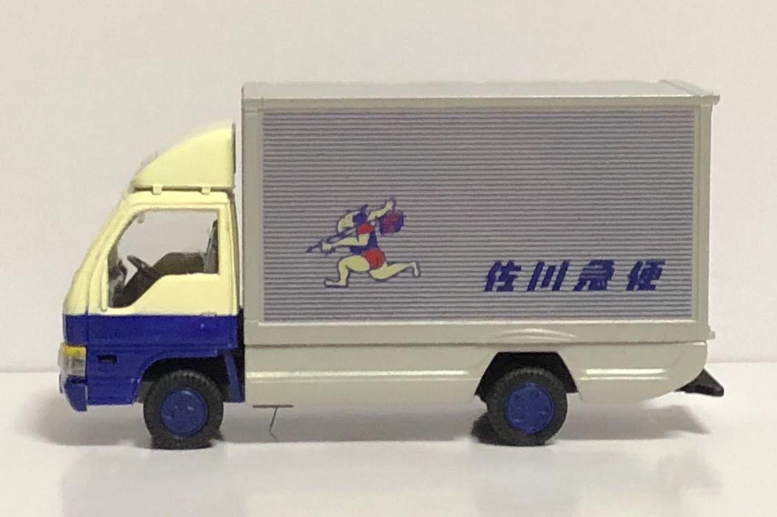  M Tec MTECH Isuzu Elf Sagawa Express panel van courier flight truck ISUZU ELF NPR NKR Sagawa takkyubin (home delivery service) courier service home delivery car Epo k old painting old 