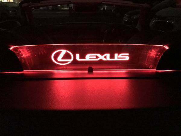 valkyrie style レクサス SC430 / 40ソアラ / UZZ40 専用 LED ウィンドディフレクター LEXUS 文字 ...LEDレッド　リモコン付き_画像1