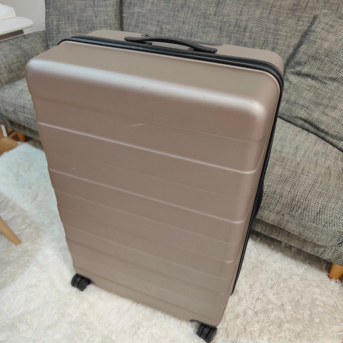 廃番 人気色】 無印良品 キャリーケース 大容量 105L ベージュ 廃番 人気色】 無印良品 キャリーケース 大容量 105L ベージュ