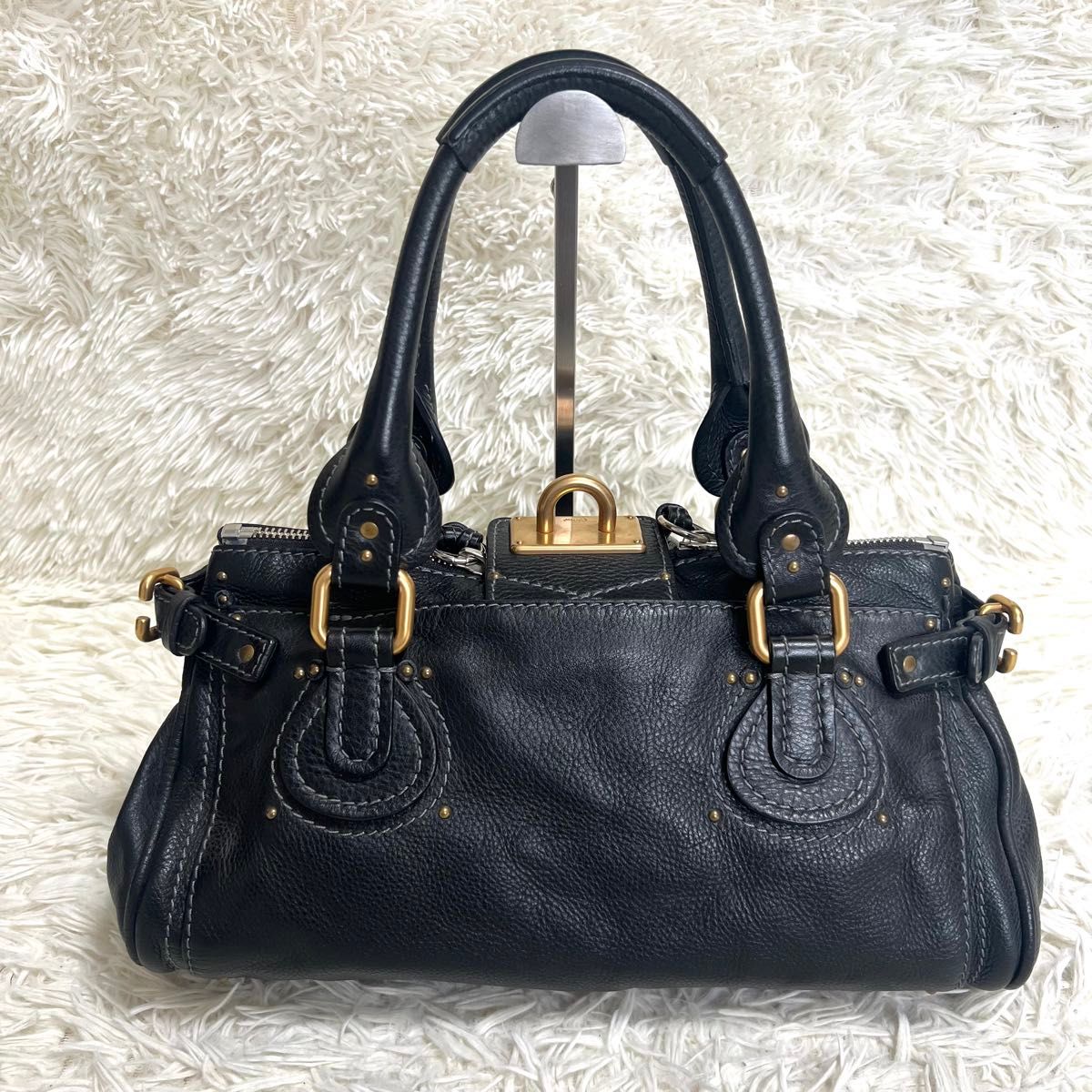 美品】Chloe クロエ パディントン ハンドバッグ ボストンバッグ 美品】Chloe クロエ パディントン ハンドバッグ ボストンバッグ