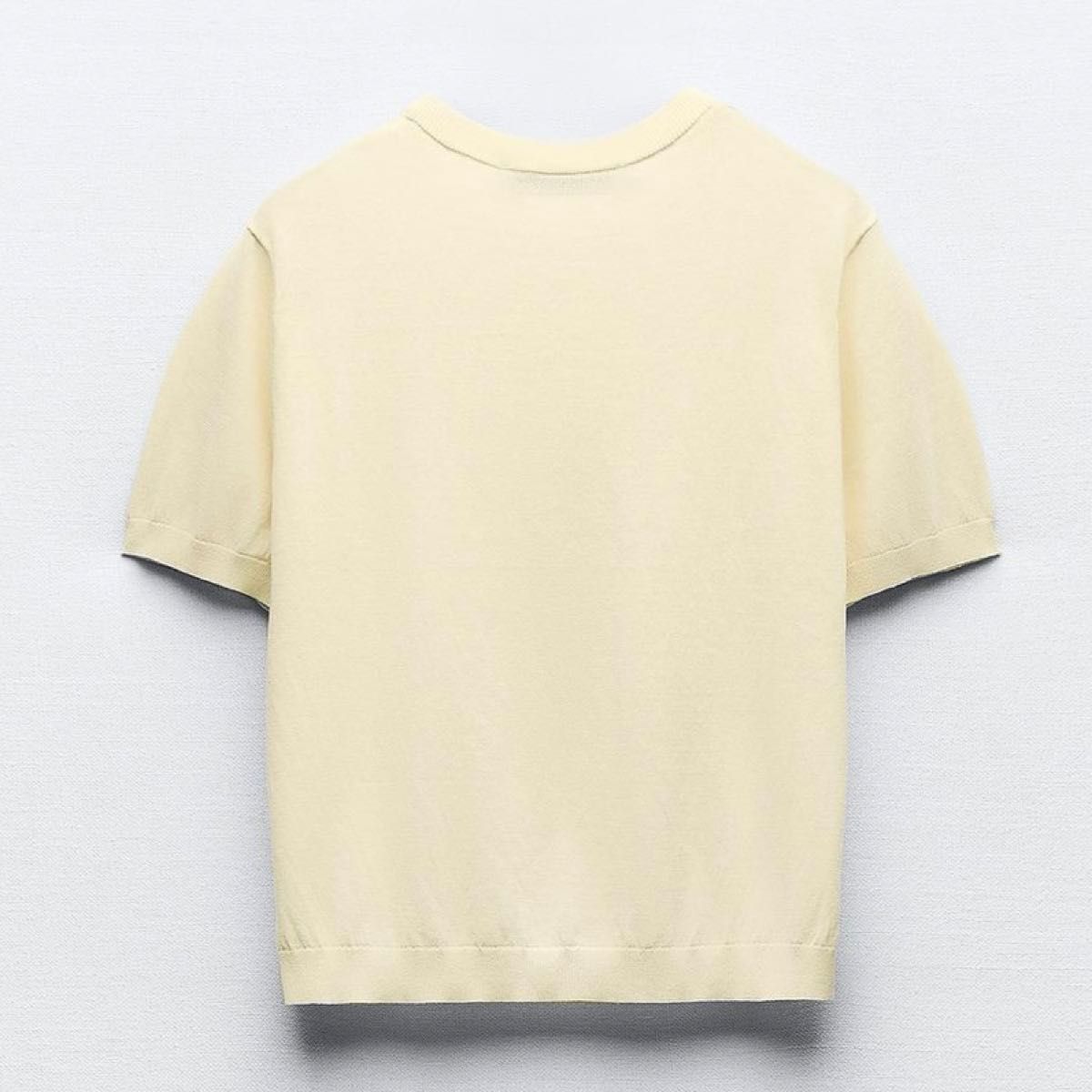 ★ドイツ発*ZARA*新作*コントラストトリムTシャツ/PASTEL★ ZARA ザラ コントラストトリム プレーン ニット トップス