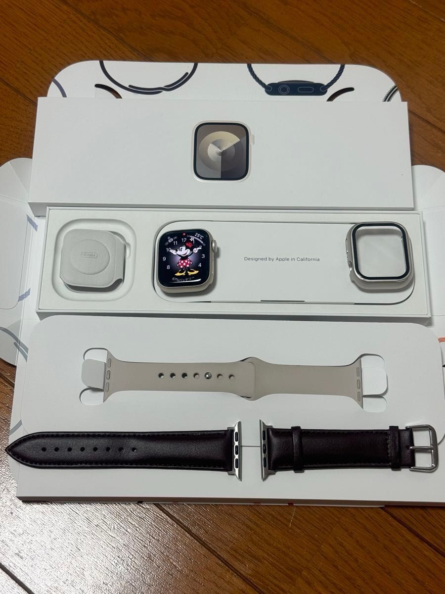 アップルウォッチ9 Apple Watch 9 41mm GPS スターライト 本体 おまけ皮バンド付き(新品) アップルウォッチ9 Apple Watch 9 41mm GPS スターライト 本体 おまけ皮バンド付き(新品)