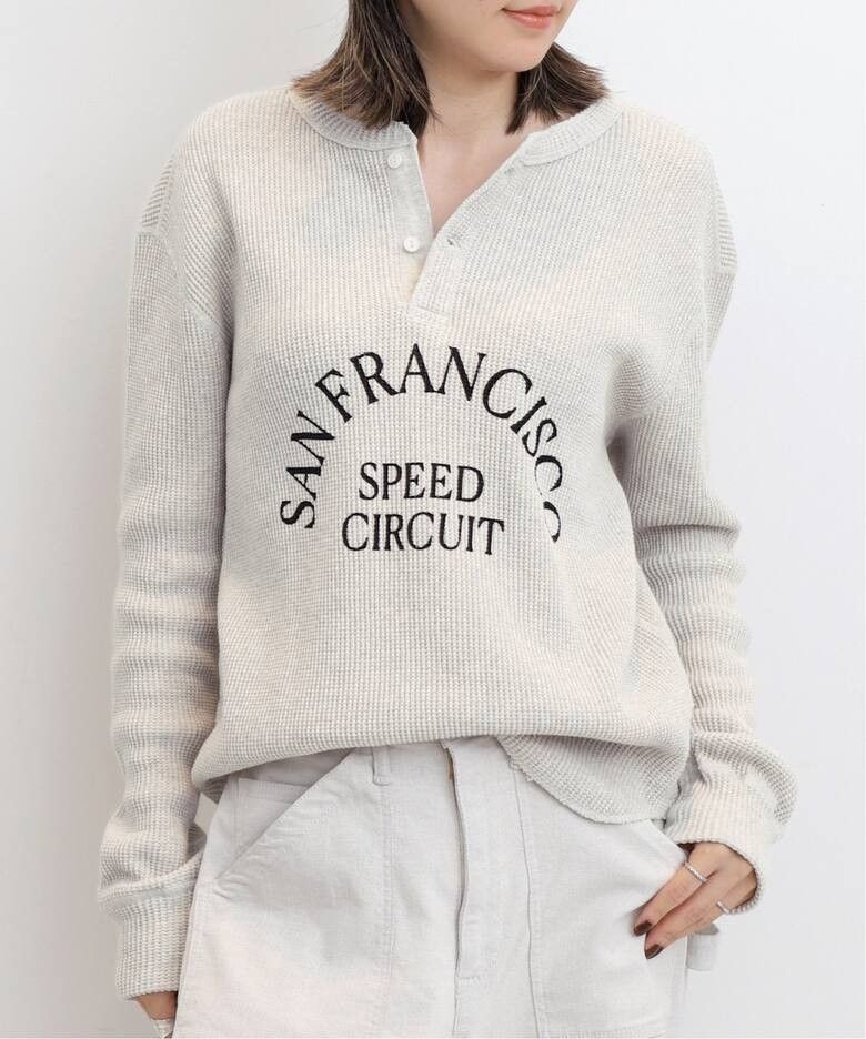 GOOD GRIEF /グッドグリーフ】 SFSC PRINTED HENLEY NECK TOP GOOD GRIEF /グッドグリーフ】 SFSC PRINTED HENLEY NECK TOP