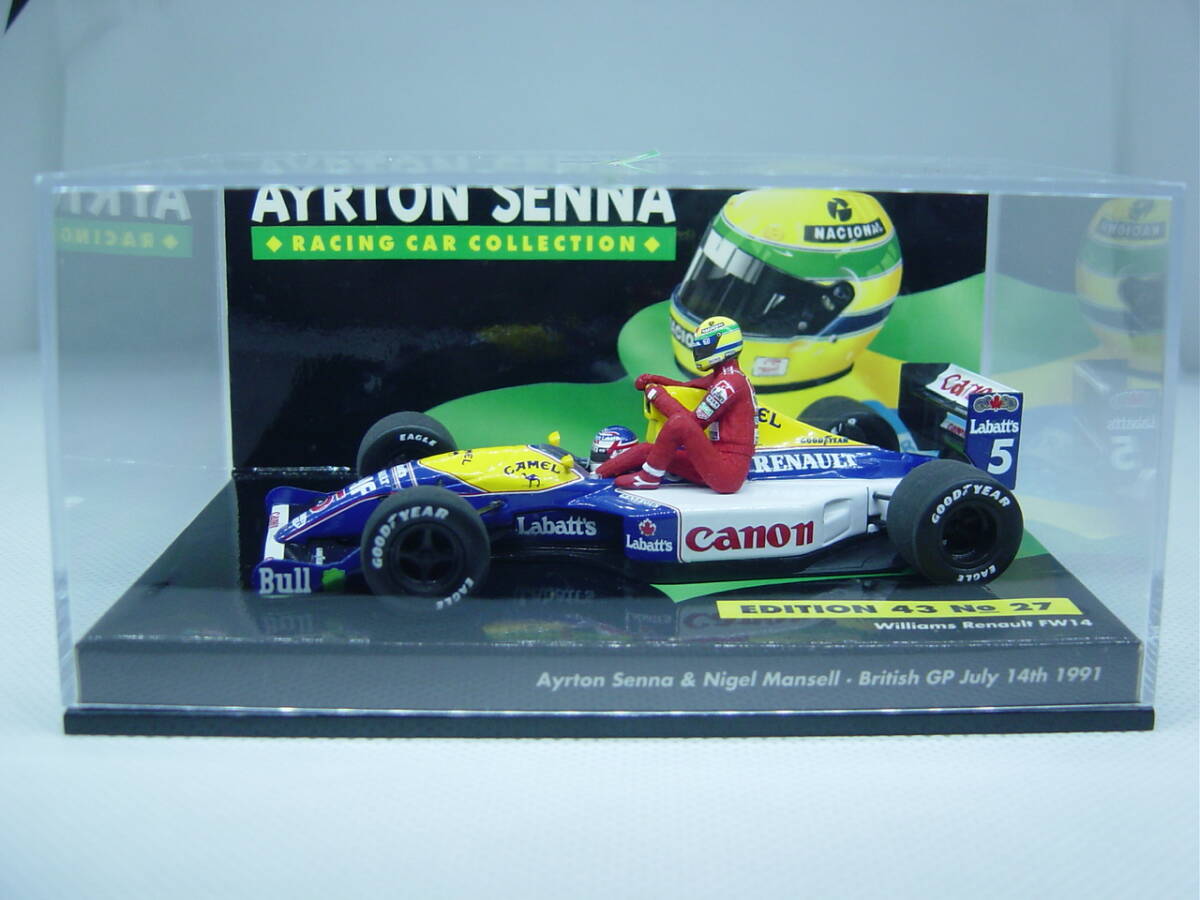 MINICHAMPS 1/43 Williams FW14 British GP 1991 #5 N.Mansell & A.Senna ウィリアムズ セナ&マンセル CAMEL Marlboro仕様