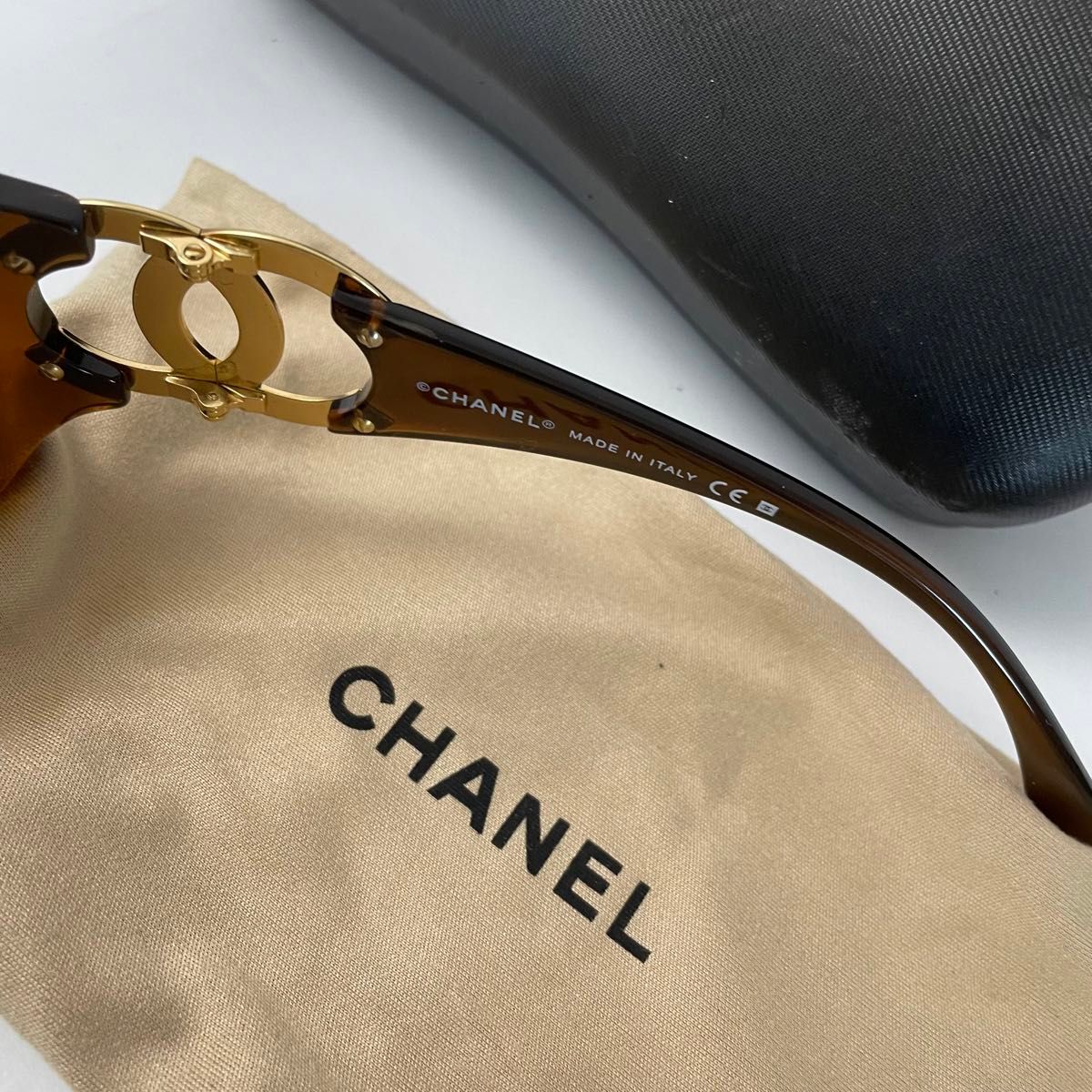 CHANEL サングラス ゴールド ココマーク 6014 c 879 ブラウン CHANEL サングラス ゴールド ココマーク 6014 c 879 ブラウン