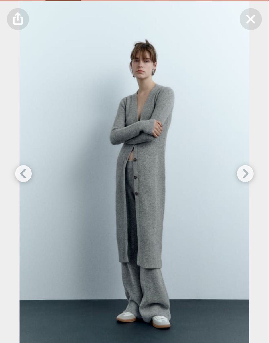 ZARA - ZARA ザラ テクスチャー ニットカーディガン Sの通販 by
