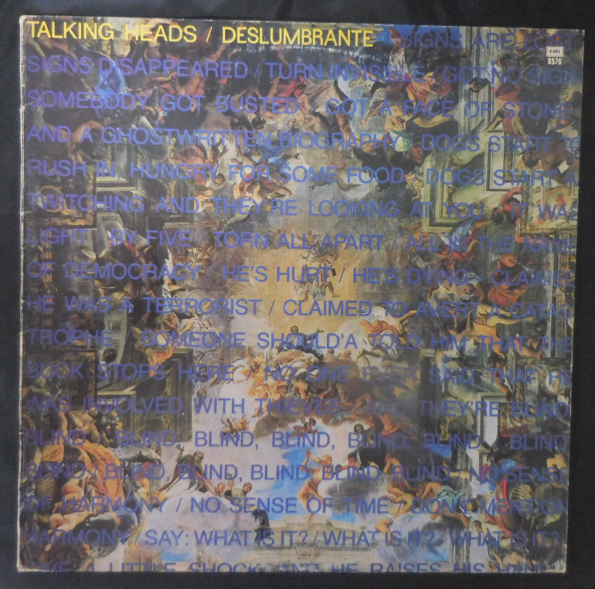 TALKING HEADS /DESLUMBRANTE (BLIND) レア・アルゼンチン盤12インチ スペイン語表記_画像1