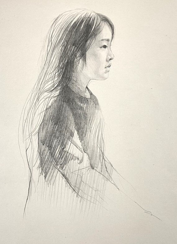 藤井 勉 作 亜希子 版画(リトグラフ) Yahoo!オークション - 真作 リトグラフ 藤井勉 『「秋日」より髪