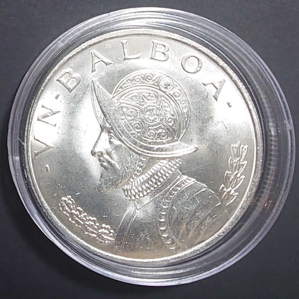 1966年 パナマ銀貨 1バルボア銀貨 silver900 26 89g大型銀貨 1966年 パナマ銀貨 1バルボア銀貨 silver900 26 89g大型銀貨