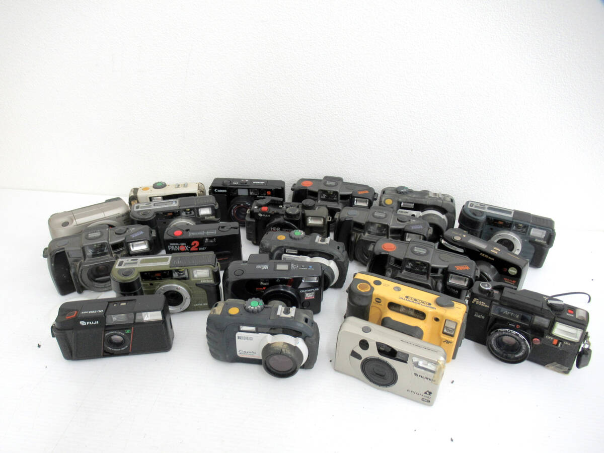 【CANON/FUJI/KONICA/RICOH他】未④380//フィルムコンパクトカメラ大量まとめ/現場監督/他多数/ジャンク品含む