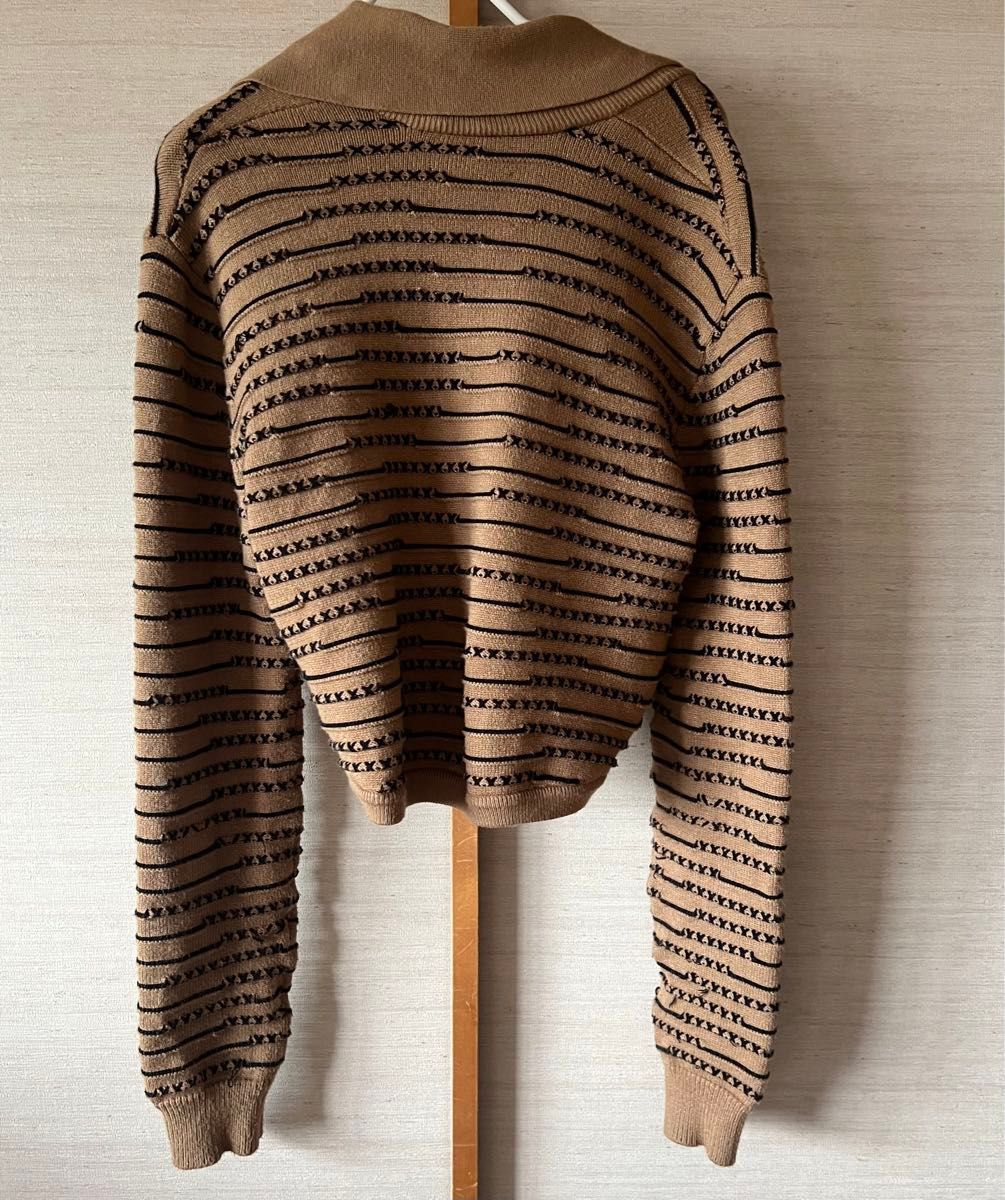 Ameri アメリヴィンテージ CROSS STITCH SHORT KNIT TOP Ameri アメリヴィンテージ CROSS STITCH SHORT KNIT TOP