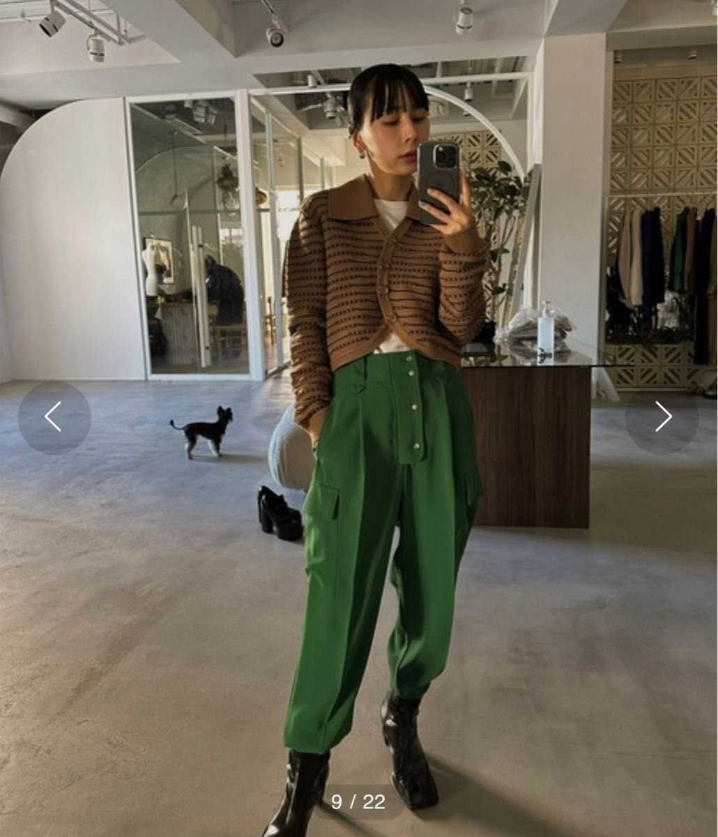 Ameri アメリヴィンテージ CROSS STITCH SHORT KNIT TOP Ameri アメリヴィンテージ CROSS STITCH SHORT KNIT TOP