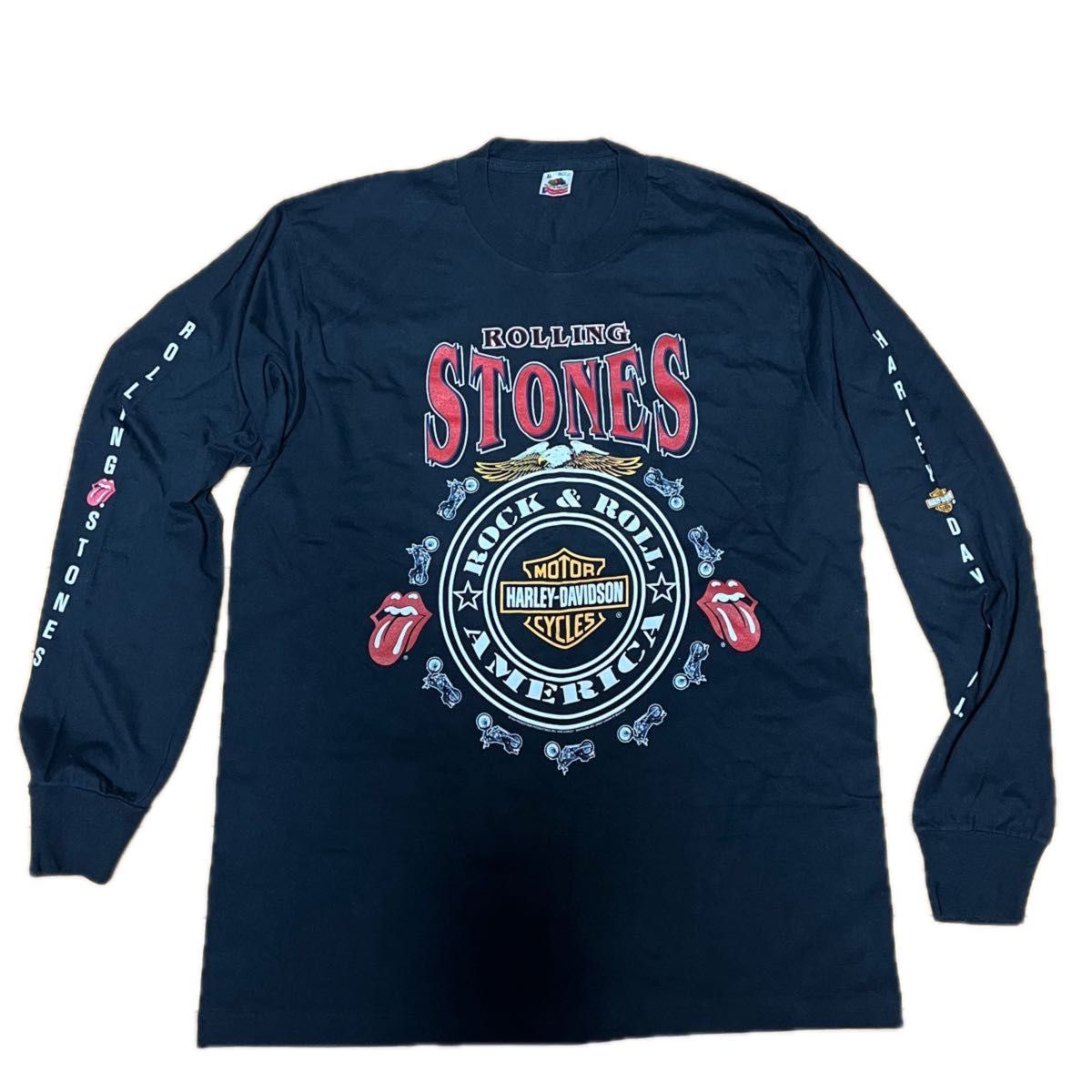 ローリングストーンズ 1994 Harley-Davidson ロングスリーブt XL ローリングストーンズ 1994 Harley-Davidson ロングスリーブt XL