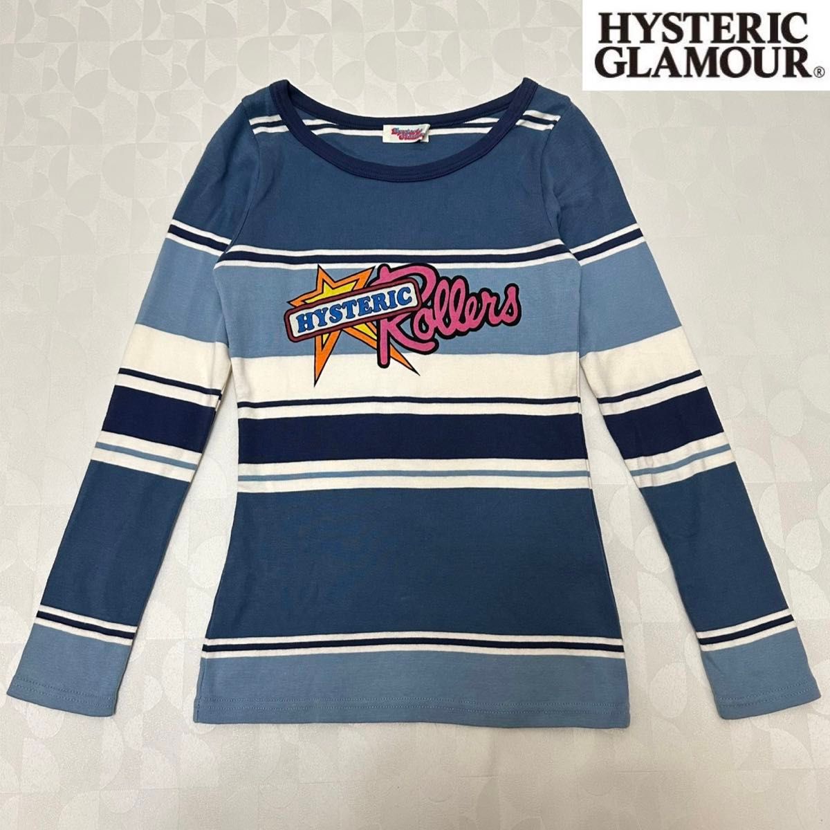 HYSTERIC GLAMOUR ヒステリックグラマー ロゴ ボーダー Tシャツ HYSTERIC GLAMOUR ヒステリックグラマー ロゴ ボーダー Tシャツ