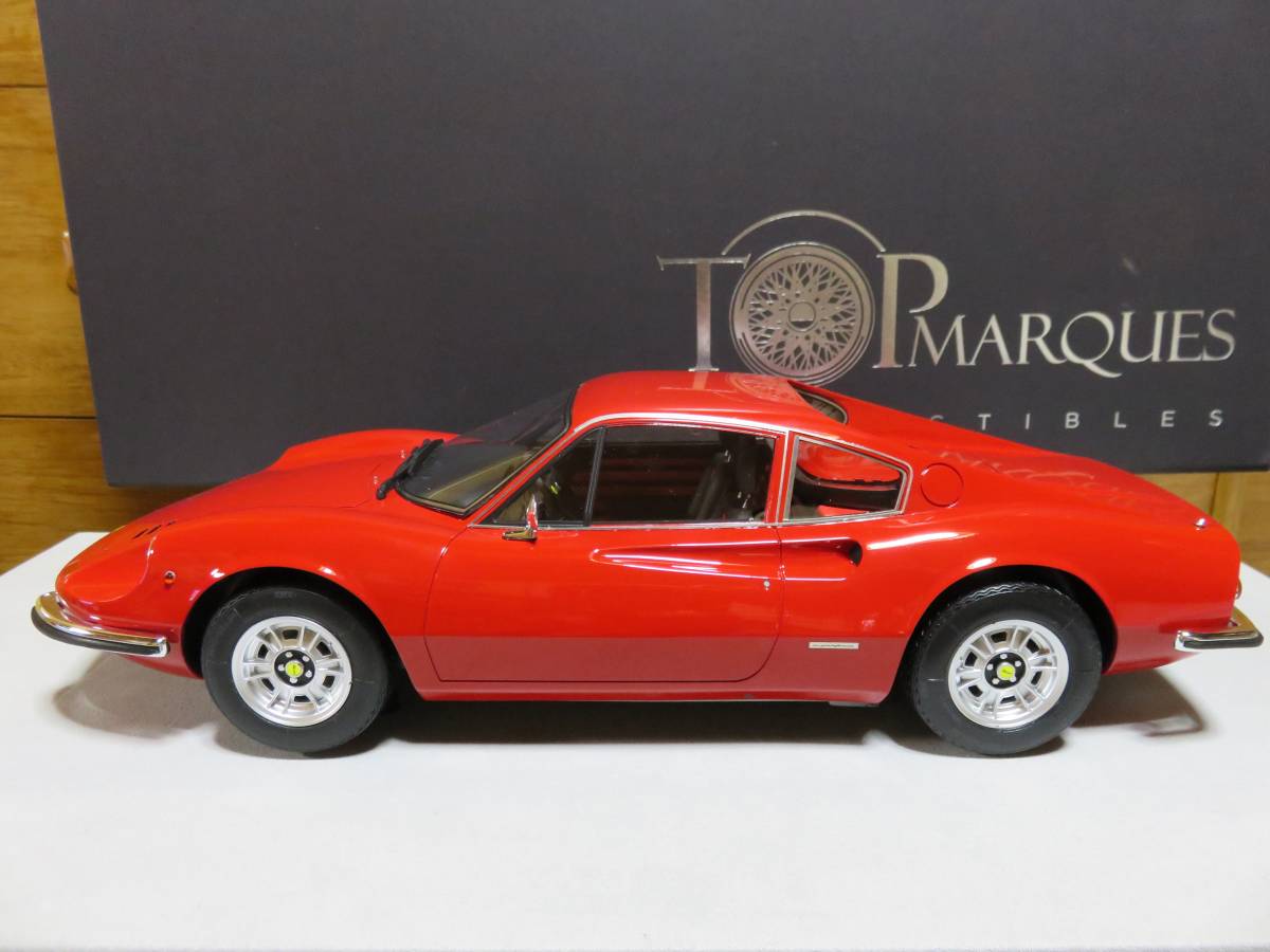 TOPMARQUES ( top maru kes) huge! big size! 1/12 Ferrari Dino 246 GT ( red ) worldwide limitation 500 pcs 