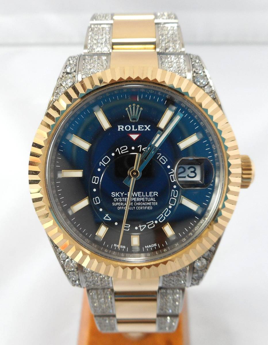 Rolex Rolex Sky Deer Rug Belt 14 штук после обработки алмаза 326933 SS/YG Автоматическая обмотка 326935 Daytona Sub -Marina