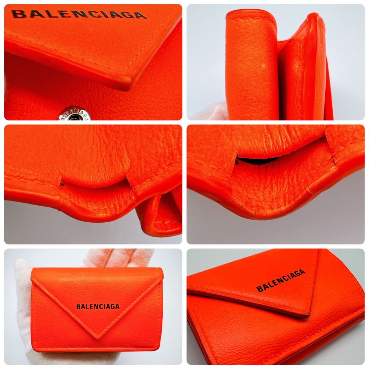 バレンシアガ BALENCIAGA ペーパーミニウォレット 折り財布 三 バレンシアガ BALENCIAGA ペーパーミニウォレット 折り財布 三
