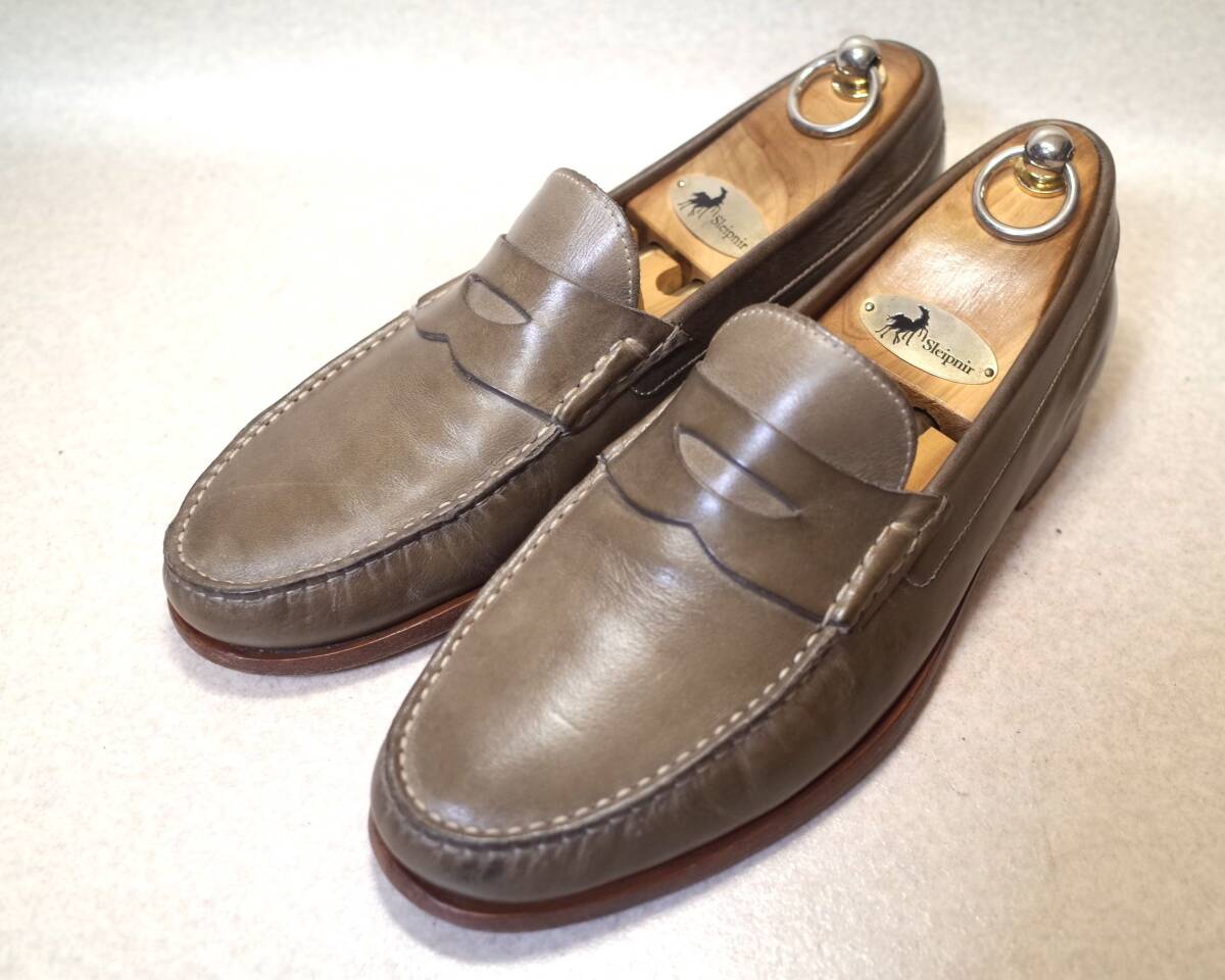 【即決価格落札で送料無料】4428■Johnston&Murphy/ジョンストン＆マーフィー■ペニーローファー/モカシン/スリッポン/27cm■
