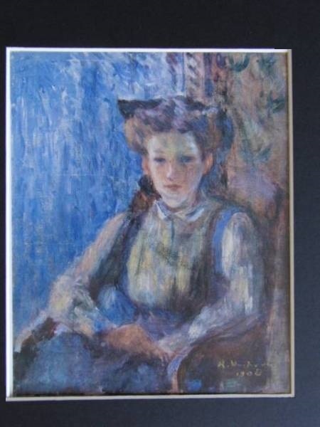 梅原 龍三郎、少女アニーン、希少画集画、新品額装付、y321/5 梅原 龍三郎、少女アニーン、希少画集画、新品額装付、y321/5