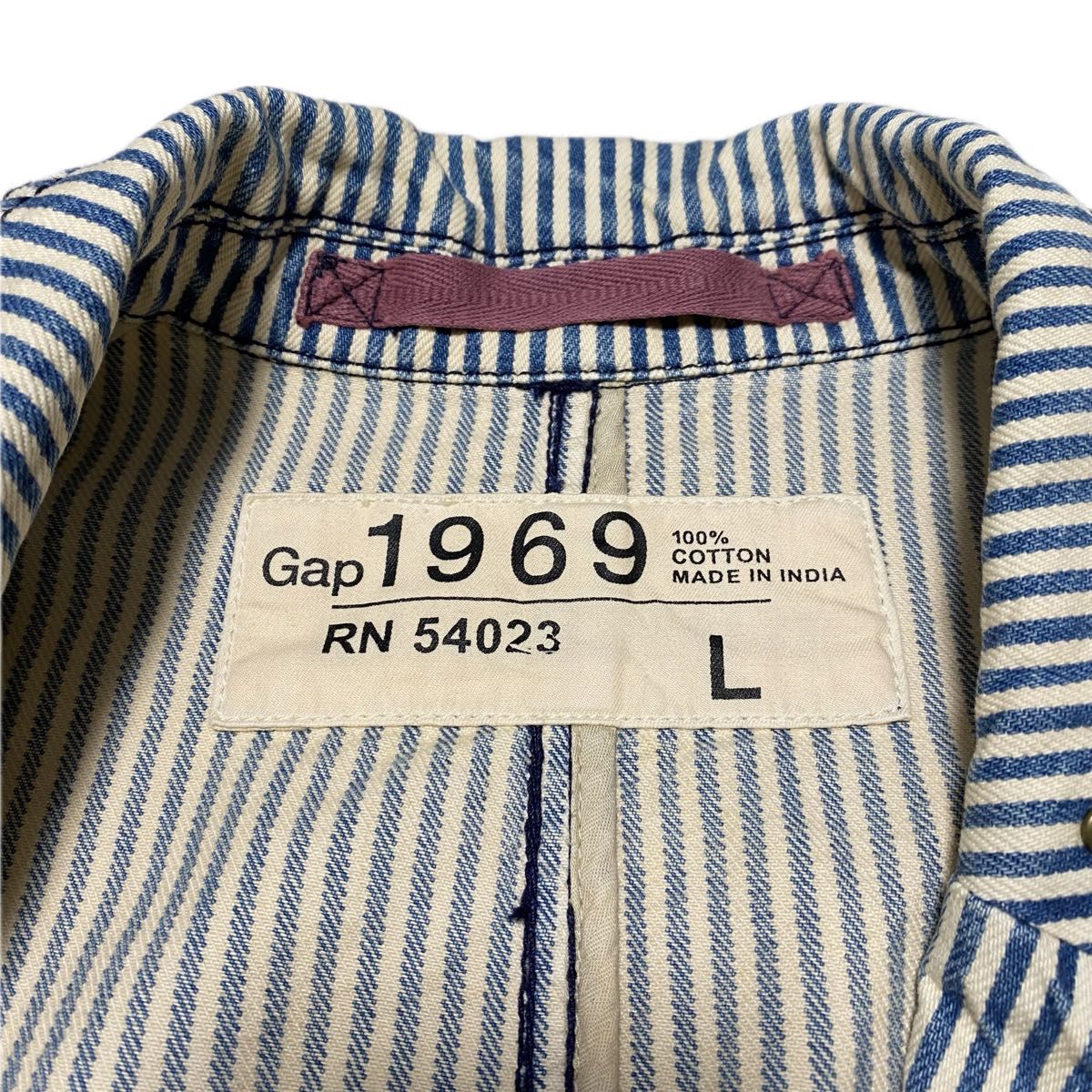 GAP1969 ギャップ デニム テーラードジャケット ヒッコリー GAP1969 ギャップ デニム テーラードジャケット ヒッコリー