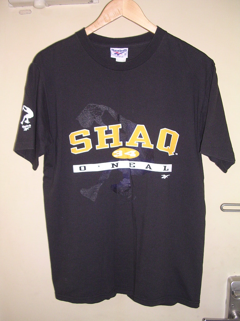 90s USA製 Reebok SHAQ ATTAQ Tシャツ M 黒 vintage old O'Neal シャキールオニール シャックアタック リーボック_画像2