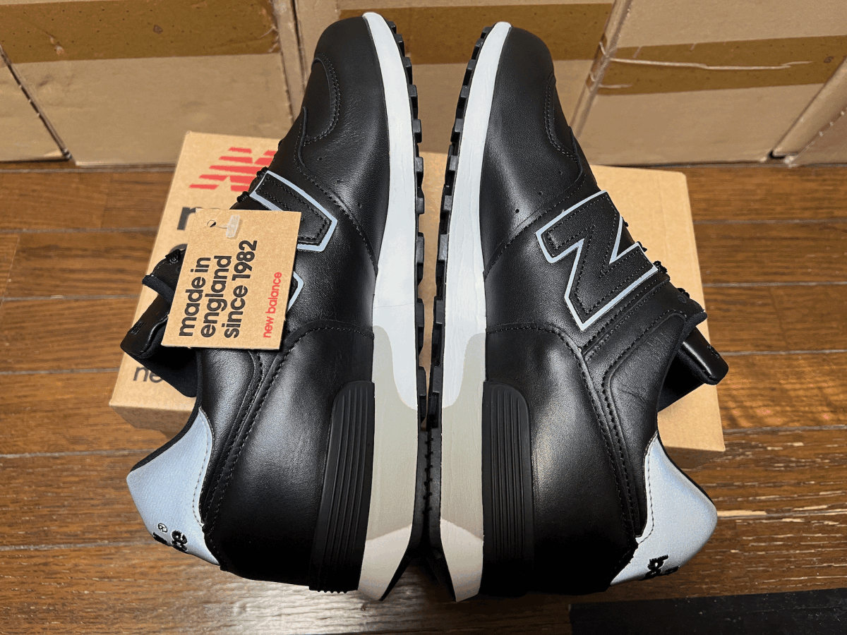 UK製 オールレザー New Balance M576KKL ブラック×グレー US8 5 UK製 オールレザー New Balance M576KKL ブラック×グレー US8 5