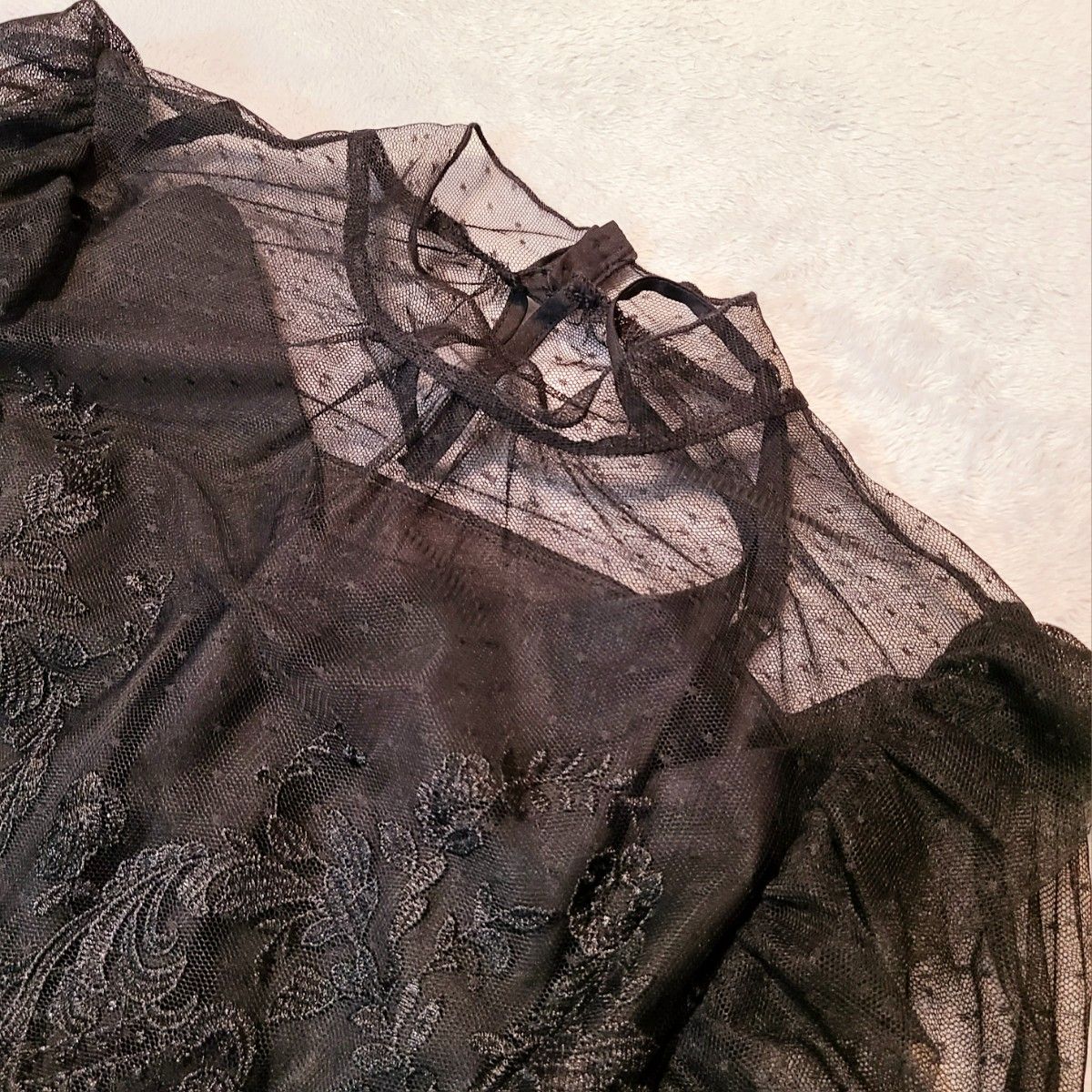 アメリ アメリヴィンテージ BUSTIER LIKE EMBROIDERY BLOUSE アメリ アメリヴィンテージ BUSTIER LIKE EMBROIDERY BLOUSE