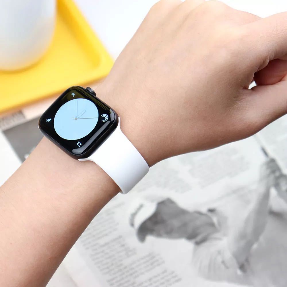 apple watch band series 7, 6, 5, 4, 3, se アップルウォッチバンド ラバーバンド 38/40/41mm あっぷる iwatch 白 ホワイト apple watch band series 7, 6, 5, 4, 3, se アップルウォッチバンド ラバーバンド 38/40/41mm あっぷる iwatch 白 ホワイト