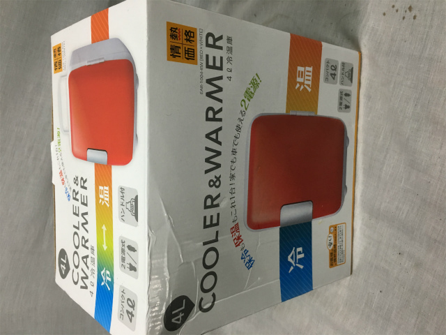 【1日元開始】COOLER&WARMER 迷你冷暖庫EAR-1004-RV 4L冷暖庫 原文:【１円スタート】COOLER＆WARMER　ミニ冷温庫　EAR-1004-RV 4L冷温庫　