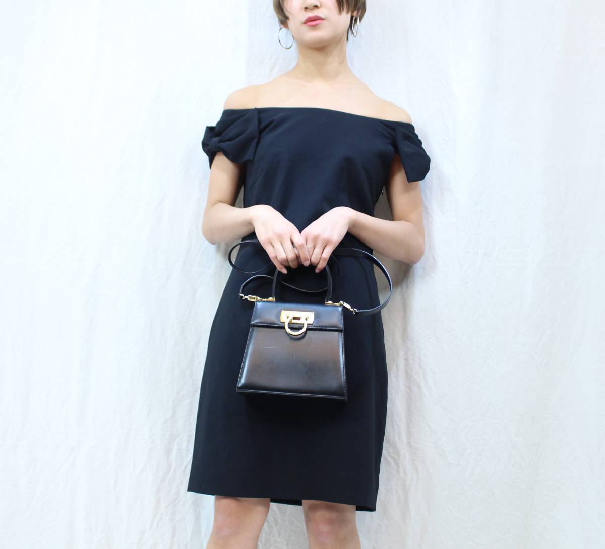 VALENTINO ヴァレンチノオフショルダーリボンドレスワンピース-