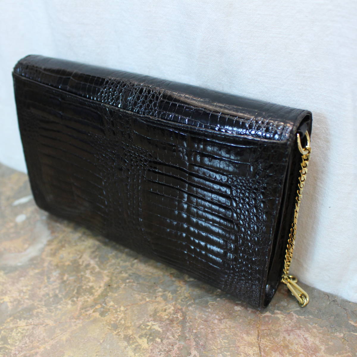 COMTESSE CROCODILE LEATHER SHOULDER BAG MADE IN W GERMANY/コンテス