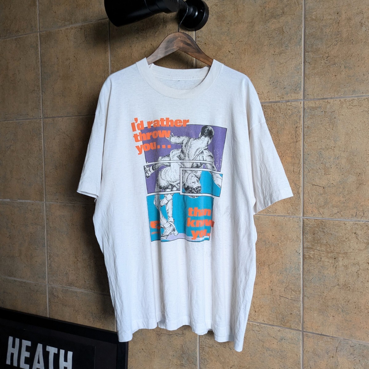 90s USA Wrestling Tee Tシャツ シングルステッチ(イラスト 90s USA Wrestling Tee Tシャツ シングルステッチ(イラスト