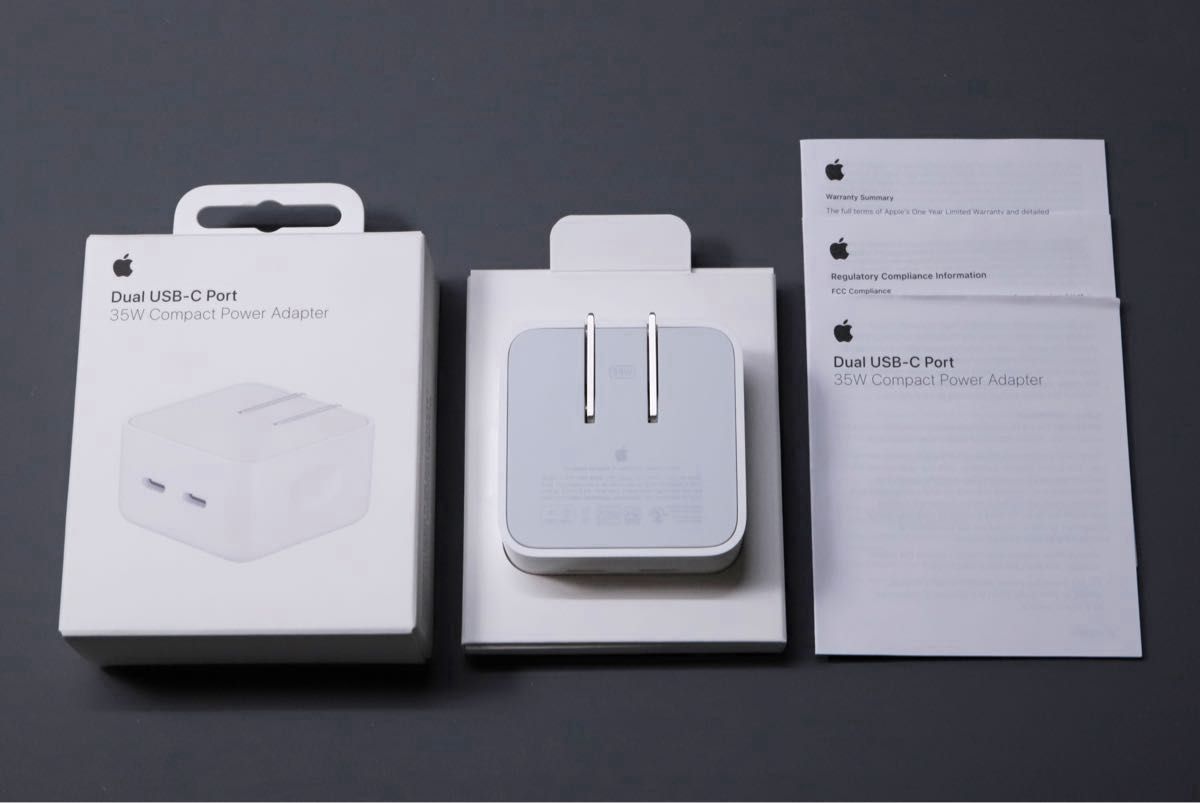 比較あり Apple 35W Dual USB-C Port デュアルUSB-Cポート 比較あり Apple 35W Dual USB-C Port デュアルUSB-Cポート