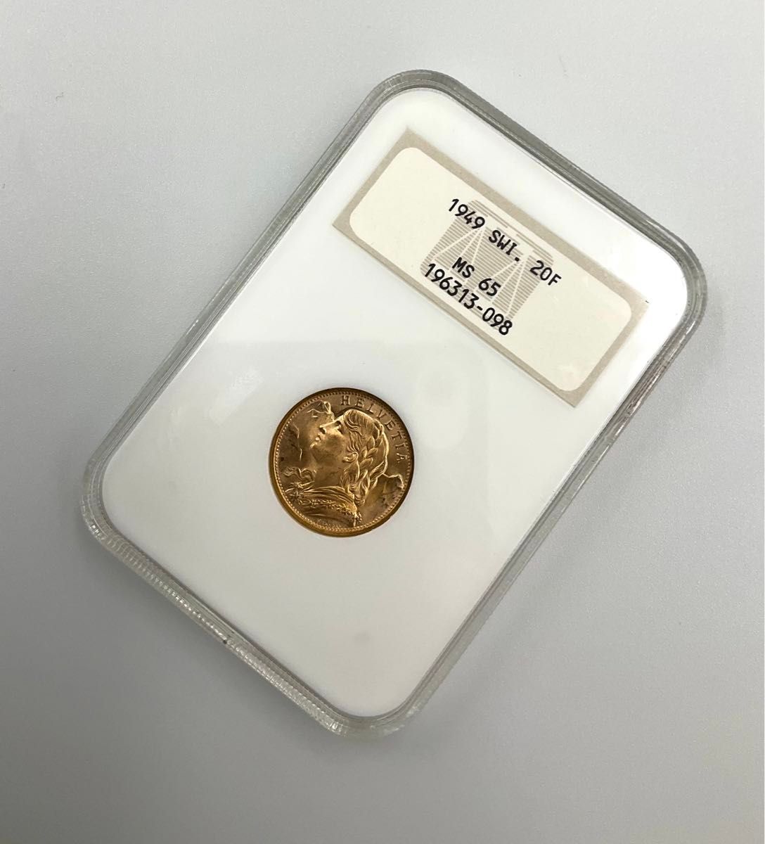美品 1949 B スイス ヘルヴェティア 20フラン 金貨 アルプスの 美品 1949 B スイス ヘルヴェティア 20フラン 金貨 アルプスの