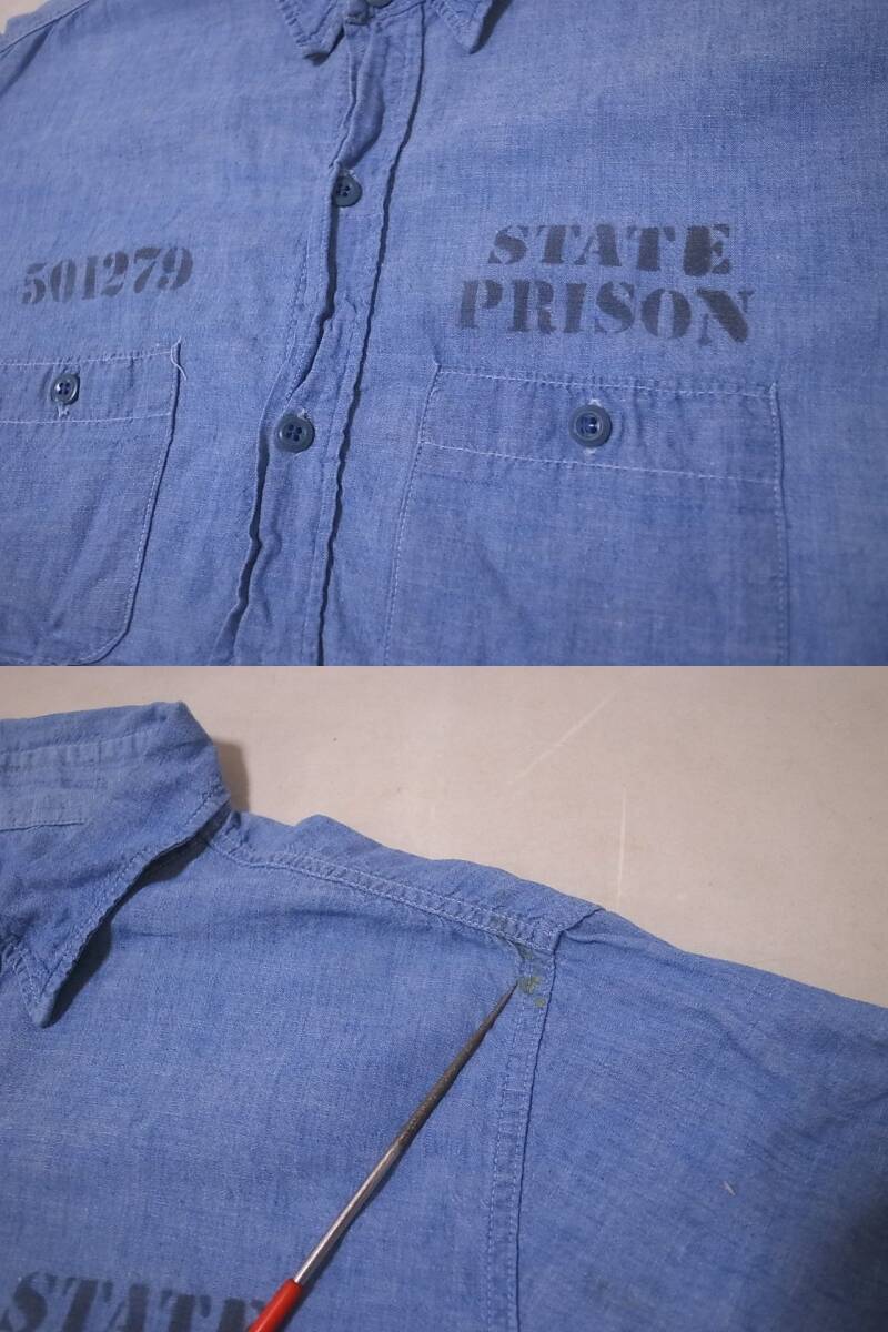 ステンシル】60s USN ミリタリーシャンブレーシャツ STATE ステンシル】60s USN ミリタリーシャンブレーシャツ STATE
