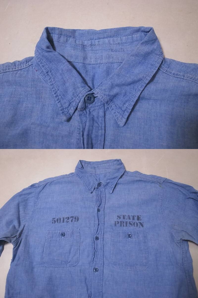 ステンシル】60s USN ミリタリーシャンブレーシャツ STATE ステンシル】60s USN ミリタリーシャンブレーシャツ STATE