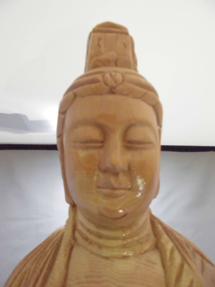 仏教美術　木彫　観音菩薩立像　60センチ　_画像5
