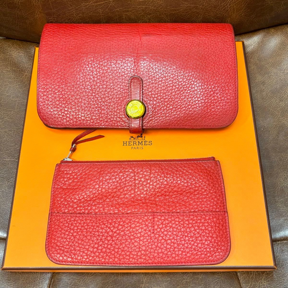 HERMES エルメス ドゴン 長財布 レザー 正規品 HERMES エルメス ドゴン 長財布 レザー 正規品