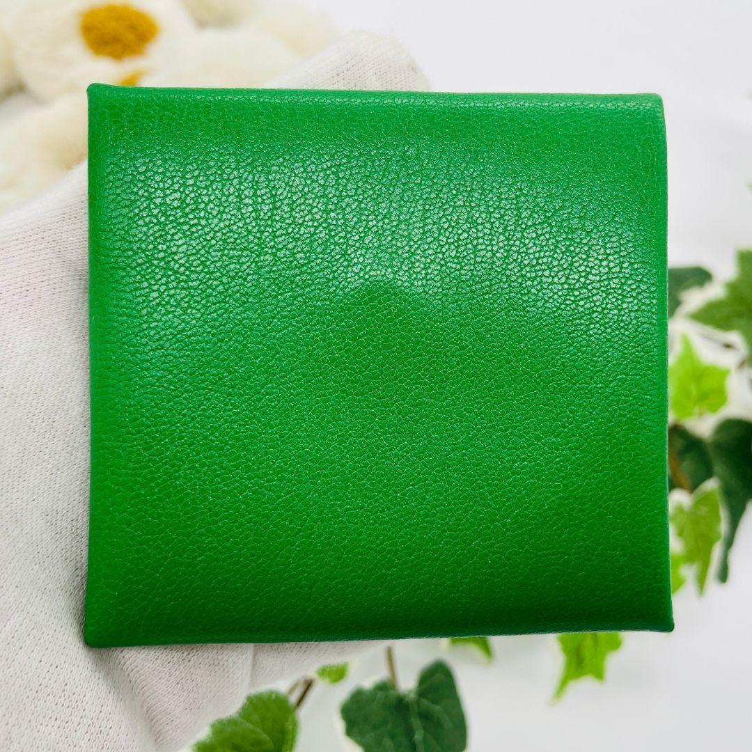 HERMES エルメス バスティア B刻印 コインケース グリーン HERMES エルメス バスティア B刻印 コインケース グリーン