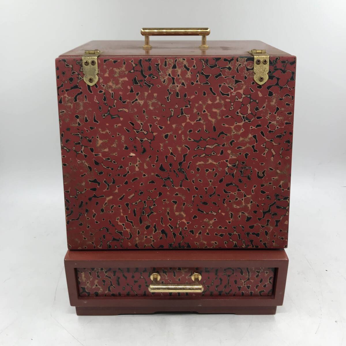 「津軽涂」「化粧箱」メイクボックス 22×17×25cm 伝統(tǒng)工蕓品 ★K2486Z