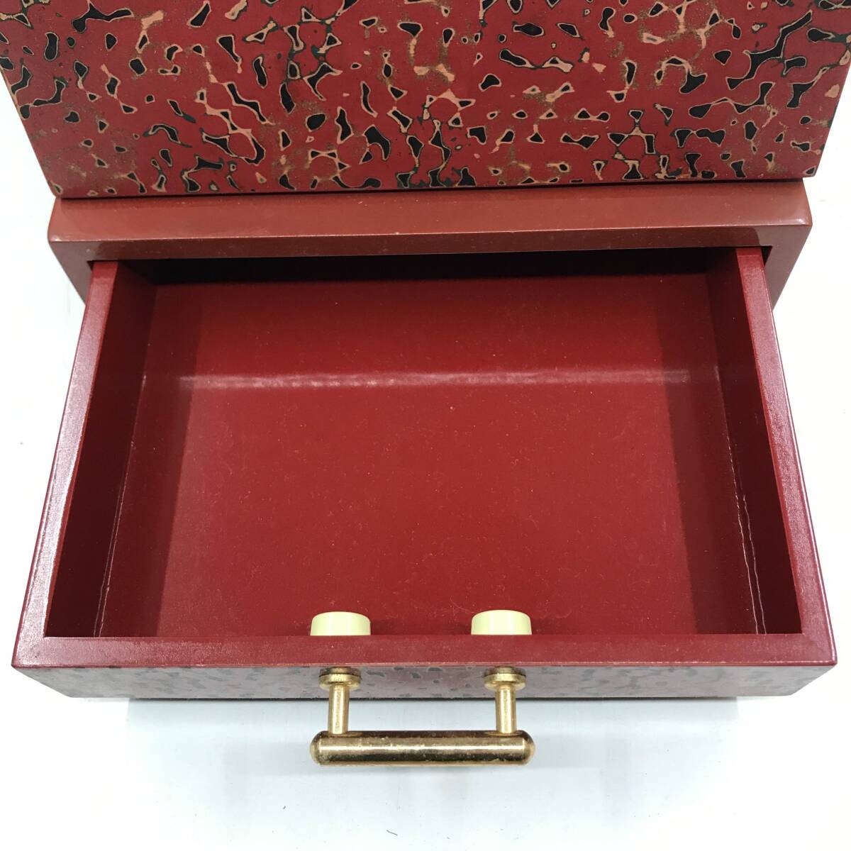 「津軽涂」「化粧箱」メイクボックス 22×17×25cm 伝統(tǒng)工蕓品 ★K2486Z
