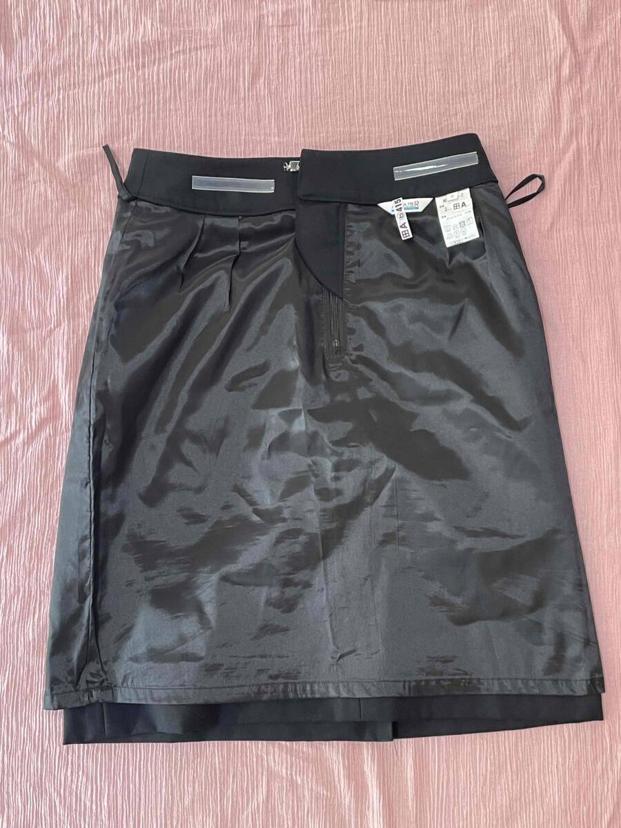 ※Bランク※【中古】ALPHAPIER_9号_片プリーツスカート(黒ブラック)AR3832-2/アルファピア/かわいい会社事務服/おしゃれOL制服_画像4