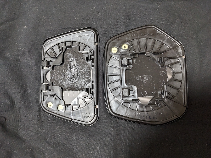 ☆ホンダ純正 ヴェゼル RU系 サイドミラー ドアミラー 左右セット レンズのみ VEZEL 中古