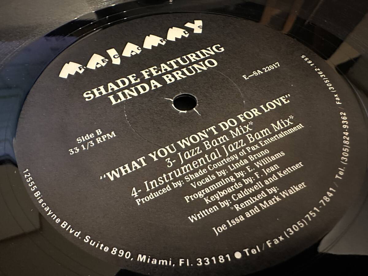 12”★Shade Featuring Linda Bruno / What You Won't Do For Love / ダウンテンポ / R&B！Bobby Caldwellのカバー！